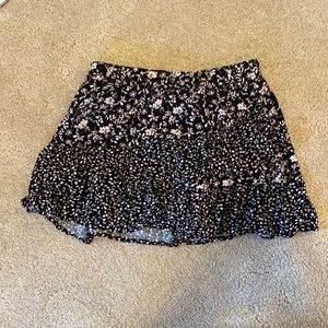 Smocked Black Skort
